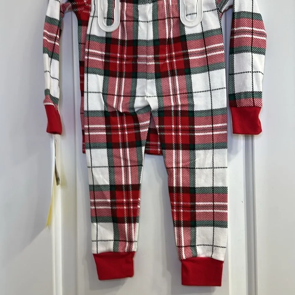 Carter’s Holiday Plaid Cotton PJ Pajama Set Size 2T Unisex